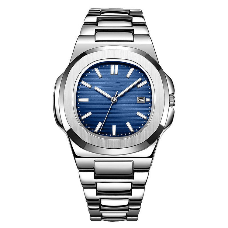 Fashion Steel Belt Calendar Luminous Watch Men - Serenity Spaces