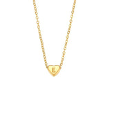 Heart Initial Gold Necklace - Serenity Spaces