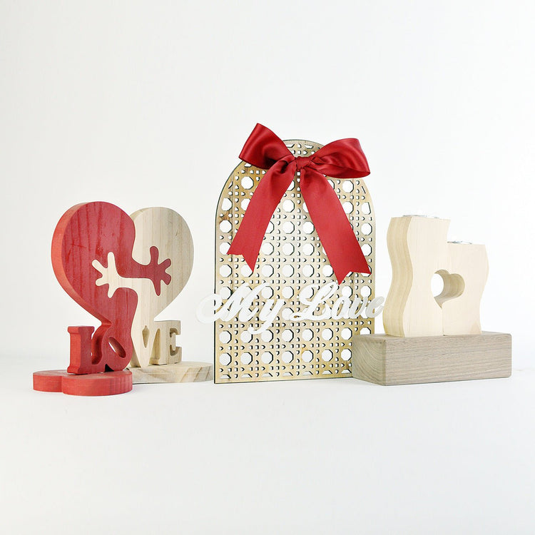 Heart - shaped Wooden Decoration Valentine&