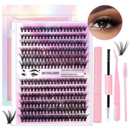 12 Rows Of 30D Plus 40D Clusters Of 240 Segmented Lashes Set - Serenity Spaces