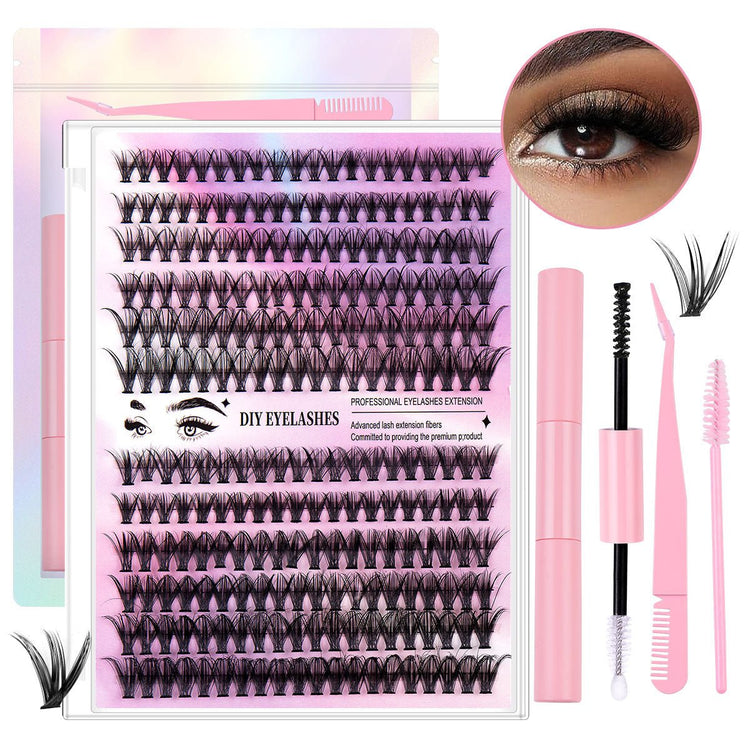12 Rows Of 30D Plus 40D Clusters Of 240 Segmented Lashes Set - Serenity Spaces