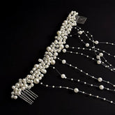 Bride New Hair Accessories Handmade Pearl Headdress - Serenity Spaces